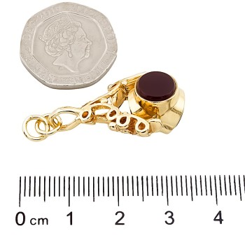 9ct Gold Real Stones Fob Pendant